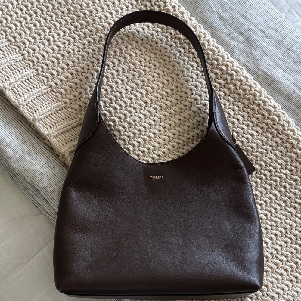 Coach Chocolate Brown Leather Brooklyn Shoulder Bag